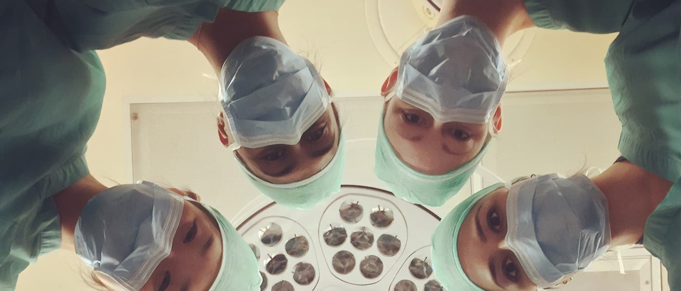 Hospital team in a moment of collaboration